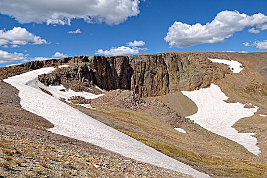 火山岩,悬崖,道路,落基山国家公园,科罗拉多,美国