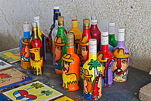 瓶子,涂绘,古巴