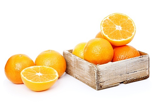 橘子,木盒