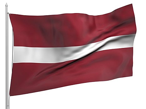 飞,旗帜,拉脱维亚,国家