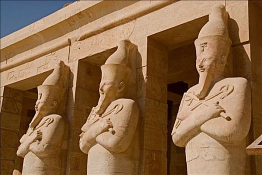 雕塑,柱子,寺庙,哈特谢普苏特,路克索神庙,埃及