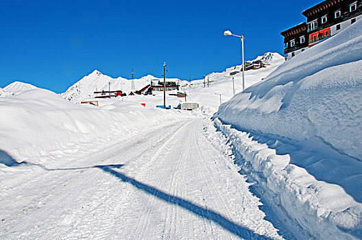 雪,道路,冬天,白天