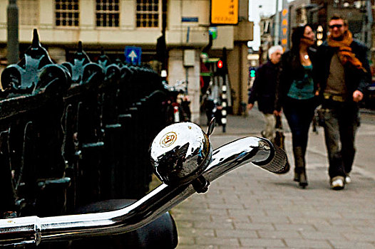 自行车,铃,阿姆斯特丹,街道