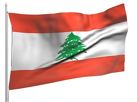 飞,旗帜,黎巴嫩,国家