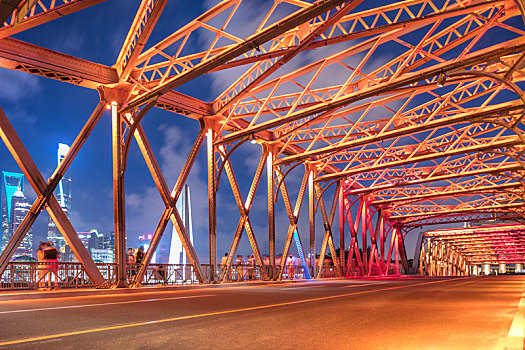 上海,外白渡桥,夜景