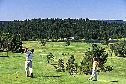 打高尔夫,英里,高尔夫球场,不列颠哥伦比亚省,加拿大