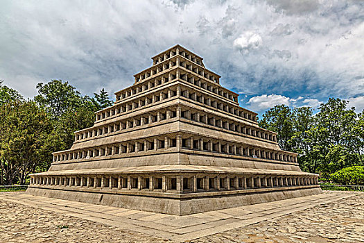 壁龛金字塔,塔欣,墨西哥,古建筑,世界公园,微缩景观
