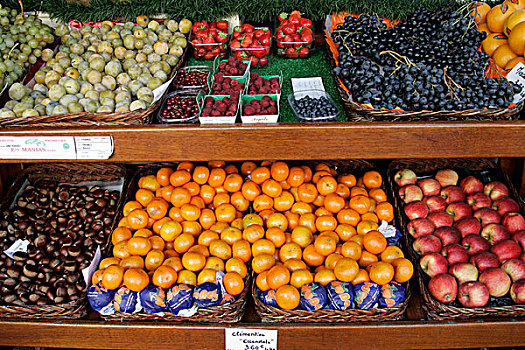 水果,蔬菜,摊贩,阿基坦,法国,欧洲