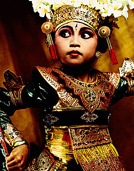 印度尼西亚,巴厘岛,雷贡舞,跳舞