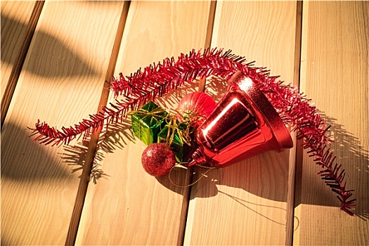 圣诞装饰,木地板