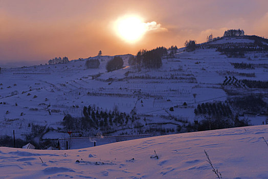 冬季吉林雪村-松岭美景如画