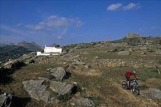 自行车,纳克索斯岛,基克拉迪群岛,希腊