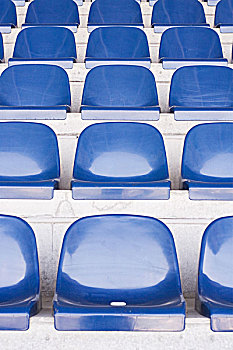 蓝色,座椅,体育场