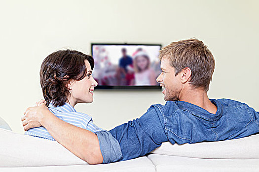 伴侣,看电视,一起