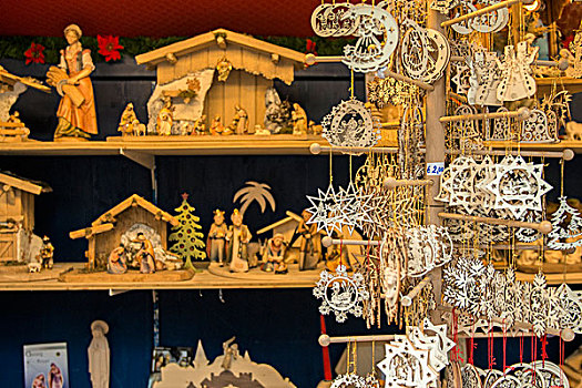 雕刻,木质,圣诞装饰,圣诞市场,罗腾堡,德国