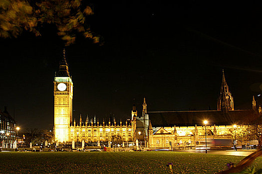 英格兰,伦敦,威斯敏斯特,大本钟,议会大厦