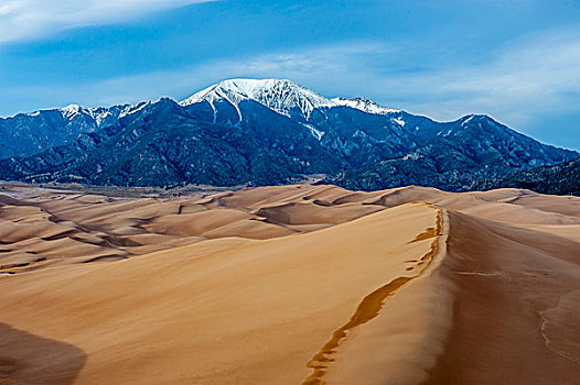 沙丘,国家公园,山,科罗拉多