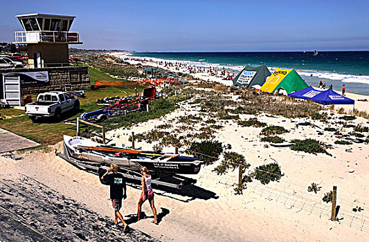 海浪,生活,暸望,斯卡伯勒,海滩,西澳大利亚州,澳大利亚