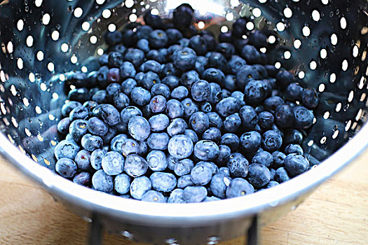 新鲜,蓝莓,滤器