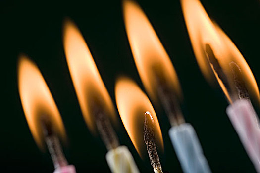 特写,燃烧,生日蜡烛