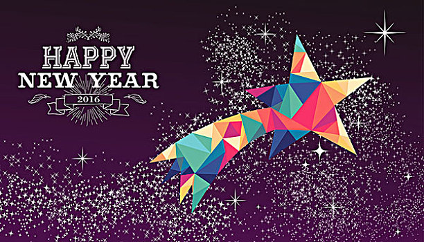 新年快乐,星,三角形,时尚人士,彩色