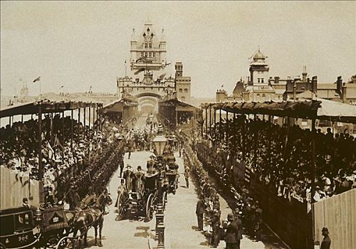 开幕典礼,塔桥,皇家,队列,旅行,六月,1894年
