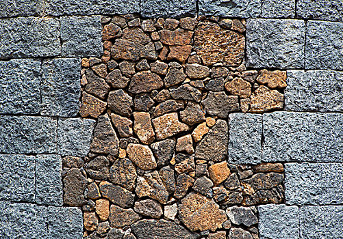 兰索罗特岛,砖石建筑,火山,石头