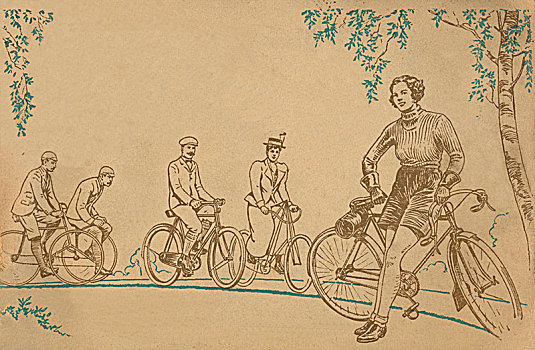 骑自行车,封面,艺术家,未知