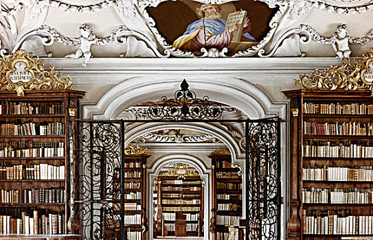 奥地利,教堂,神学,图书馆,博物馆,室内,16世纪