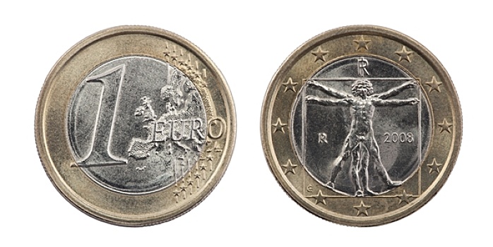 1欧元硬币,裁剪,小路