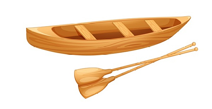 独木舟,白色背景
