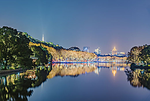 杭州西湖夜景