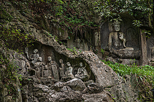 杭州灵隐寺飞来峰石窑摩崖造像