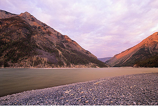 石头,海滩,河,国家公园,自然保护区,加拿大西北地区,加拿大
