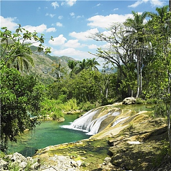 瀑布,西恩富戈斯,省,古巴