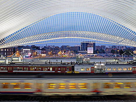 中央广场,火车站,建筑师,圣地亚哥,比利时,欧洲