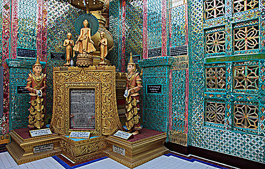 缅甸,曼德勒,佛教寺庙,山