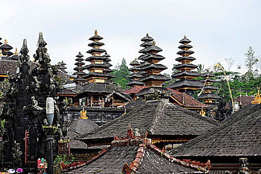 老,庙宇,母亲,布撒基寺,巴厘岛,印度尼西亚,东南亚