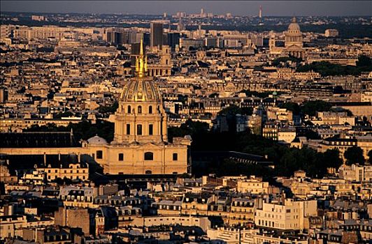 法国,巴黎,俯视,小教堂