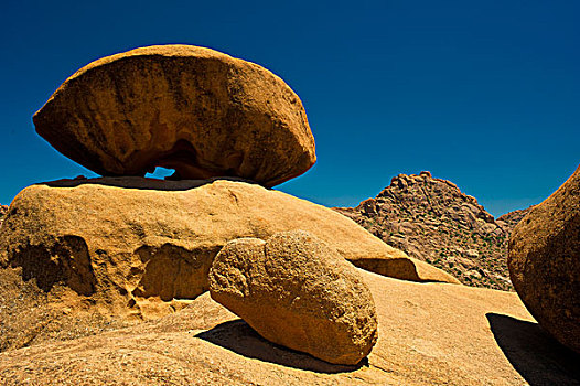 印象深刻,花冈岩,漂石,石头,石板,南方,摩洛哥,非洲
