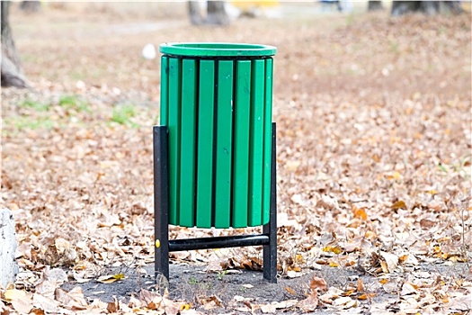 绿色,垃圾桶,公园