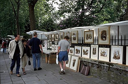 户外市场,艺术家,画家,伦敦,英国,欧洲