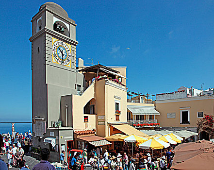 广场,钟楼,卡普里岛