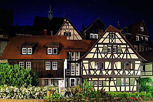 半木结构,房子,历史,中心,黑森林,巴登符腾堡,德国,欧洲