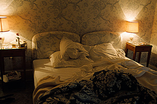 床,浪漫,气氛,酒店,多维耶,法国