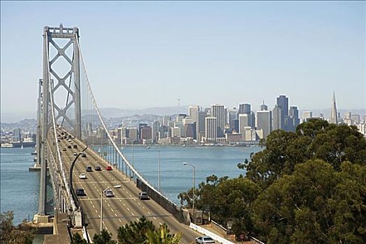 俯拍,桥,金门大桥,旧金山,加利福尼亚,美国