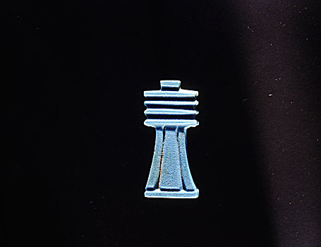蓝色,玻璃,家具,镶嵌,稳定,柱子,埃及新王国,象征