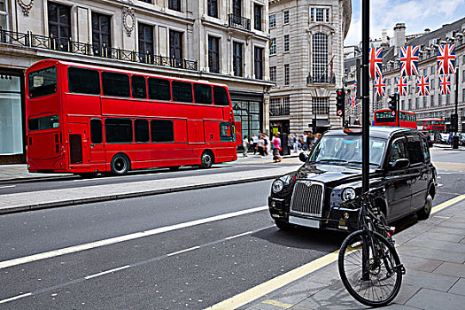 伦敦,巴士,出租车,街道,威斯敏斯特,英国,英格兰