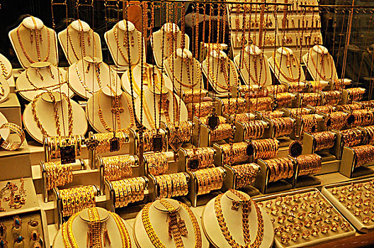 黄金,店,饰品,遮盖,市场,伊朗,波斯,亚洲