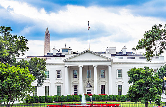 白宫,门,华盛顿纪念碑,宾夕法尼亚,华盛顿特区